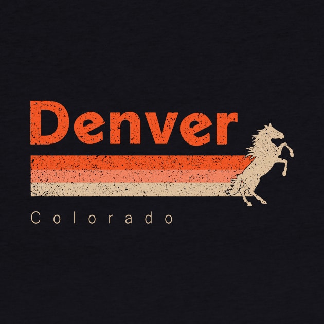 Vintage Denver Football Retro Colorado Bronco At Gameday by justiceberate